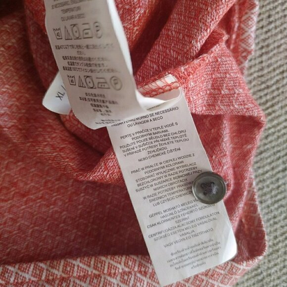 Men's Michael Kors Diamond Print Fitted Stretch Button Down Shirt Dusty Rose XL - Picture 6 of 6